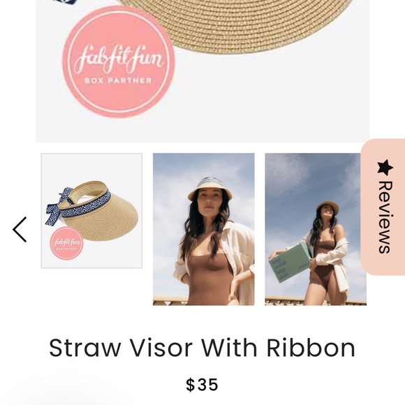 New Sea and Grass Visor with Ribbon. Fabfitfun - Picture 2 of 4